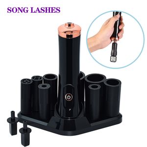 Head Massager Electric Eyelash Glue Shaker for Nail Polish Tattoo Ink Pigment Liquid Shaking Machine with 2pcs Connector 8pcs Cover 230211