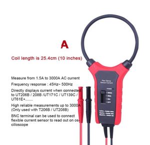 Klemmeters 3000A flexibele AC -ammeter oscilloscoop multimeter stroomsonde4213756