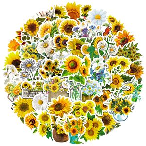 50Pcs sunflower Stickers inspirational plant flower Graffiti Kids Toy Skateboard car Motorcycle Bicycle Sticker Decals Wholesale