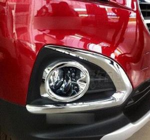 Högkvalitativ ABS Krom 2st bilfront dimma Ljus dekoratiove cover2pcs bakre dimlampor dekoration omslag för Peugeot 3008 201320157406897