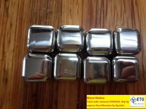 100pcslot DHL FedEx Stainless Steel Stees Stones Cubes Soapstone Glacier Stone