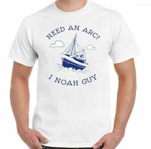 Herren T-Shirts Segeln T-Shirt Sailor Need An Arc Herren Lustiges schmales Boot Yacht Barge Atheist