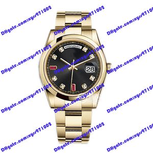 Orologio da uomo di alta qualità 36mm diamante nero 118208 orologio d'oro 2813 movimento meccanico automatico orologio da donna scatola originale carta acciaio inossidabile vetro zaffiro