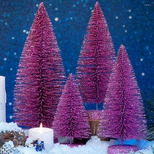 Decorazioni natalizie Durevole artificiale multicolore Decorazione per albero di pino Glitter Piccolo tavolo per