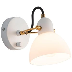 Lampa ścienna nowoczesne białe szklane szklane kółka nocna taśm