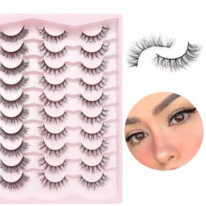 20 Pairs Eyelashes Pack Natural Long Lashes Fluffy Eyelash Thick Faux Cils Make Up Tools Full Stip Lash