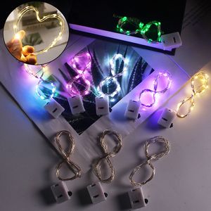 Luzes de f￩rias iluminagem de f￩rias mini luz de cordas Cada 6,6 p￩s 20 LEDs quente jarra branca jarti de cobre arame de fios de fios leves de casamento de pedreiros jarros de garotos diy uurastar