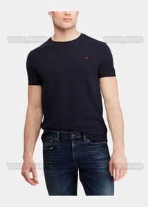 Polos ralphs de luxo de grife camiseta clássica no peito RL pequeno logotipo de pônei estampado masculino e feminino top verão algodão respirável camiseta solta