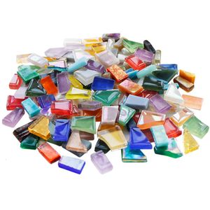 Craft Tools 250g Mixed Color Crystal Glass Mirror Mosaic Tiles Irregular Shape Stone DIY Art Materials for Kids/Children Puzzle 230211