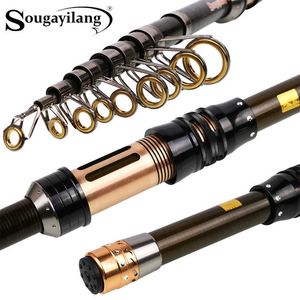 Boat Fishing Rods Sougayilang 13m24m Telescopic Fishing Rod Double Fixed Strong Wheel Seat High Handlet Saltwater Freshwater Sea Fishing Rods J230211