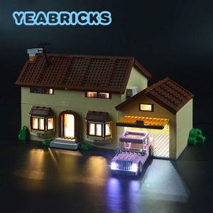 Blokkeert Yeabricks LED -lichtkit voor 71006 Simpson House Building Blocks Set (geen Model) speelgoed voor kinderen 0208
