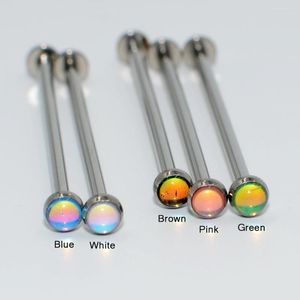 Stud Earrings CHUANCI 1 PC Titanium Top Steel Internally Threaded Industrial Barbell Body Piercing Jewelry 14G