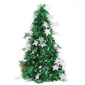 Decorazioni natalizie Decorazione mini albero artificiale realistico Piccolo ornamento da tavolo oro argento blu verde bianco