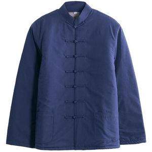 Jaqueta de algodão parkas de parkas masculina roupas chinesas tradicionais, traje de tang casaco tai chi uniforme masculino inverno grosso
