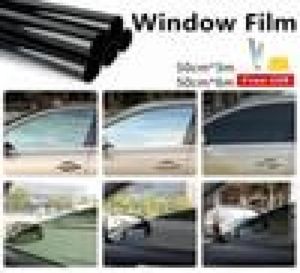 Araba güneşlik 6m rulo siyah pencere tonu film UV ev VLT 50 güneş cam çıkartma otomatik nano seramik folyo8121559