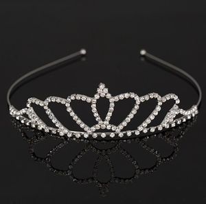 Beautiful Shiny Crystal Bridal Tiara Party Pageant Silver Plated Crown Headband Cheap Wedding Tiaras Accessories SN4794