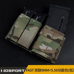 dual 9MM 5.56 FAST holster outdoor tactical Molle bag Multi-purpose magazine pouch camouflage function pack