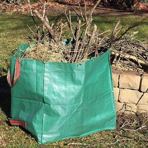 Сумки для хранения садовые листья пакет с грязью, устойчивый к компостам, водонепроницаемый квадратный квадратный мусор с ручками для дворянного газона