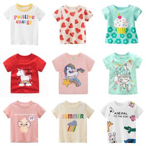 T-Shirts Kinder Mädchen Sommer T-Shirt Cartoon Print Kinder Kleinkind Tops Kleidung T230209