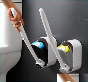 Reinigingsborstels Wegwerp toiletborstel zonder dode hoekreiniging gereedschap Huishoudelijke handgreep reinigingsbadkameraccessoires voor 5407732
