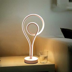 테이블 램프 현대 램프 침실 침대 옆 거실 거실 LED 야간 조명 장식 미니멀리스트 실내 비품