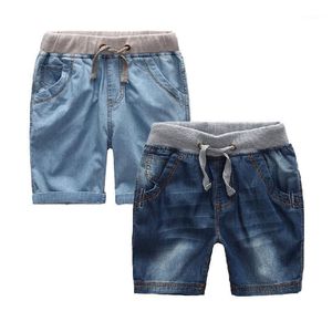 Jeans masculinos meninos shorts de verão crianças cowboy algodão calça curta 2023 calças casuais 2-14 anos