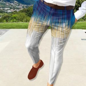 Abiti da uomo Abbigliamento maschile Modello di moda Pantaloni da uomo Stampa astratta Tutti abbinati Slim elasticizzati Autunno Tasche dritte Pantaloni Streetwear