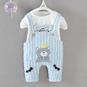 Kläder set clearance försäljning höst baby flickor kläder set tshirt overalls bitar outfits barn vårkläder barn år bomull