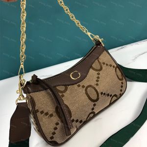 Kadın tasarımcı omuz çantası 0phidia g küçük baget el çantası altında zincir çantalarla lüks el çantaları tuval çapraz gövde cüzdanlar