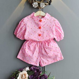 Odzież Drukuj kwiat stroje krótkiego rękawu Summer Korean Style moda dziewczyna kawałki Ubrania Ubrania