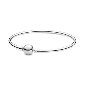 Verklig Sterling Silver Charm Bangle Armband med originalbox för Pandora Womens Wedding Jewelry Girl Girl Gift Designer Charms Armband Set Factory Wholesale