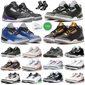 2023 Jumpman 3 3s Mens Basketball Shoes Black Cat Fire Red Iris escuro Iris Pine Green Cardinal Desert Desert Racer Blue Exclusivo Gold Winterized