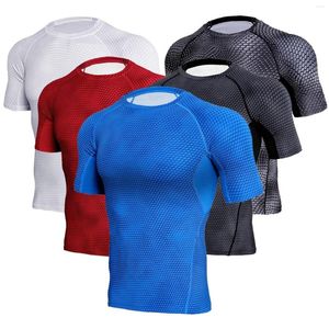 Men's T Shirts 2023 Men Summer Breathable High Elasticity Sports Tight Short Sleeve Quick Dry Fitness Top Basketball Walking Quality Tops