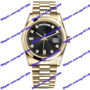 Hot Selling Luxury Men's Wristwatch Data 18K Rose Gold Black Diamond Dial