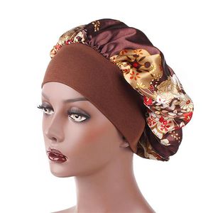 Beanies Robertcovington Beanie/Skull Caps Soft Satin Bonnet Women Elastic Wide Band Night Sleep Hat Chemo Hair Loss Cover Fashion Head Wrap