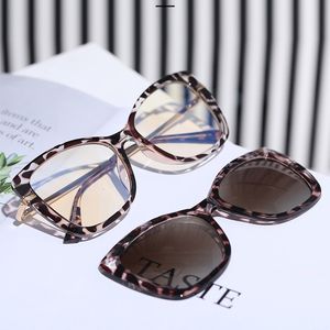 Sonnenbrille 2 in 1 Polarisierte Frauen Vintage Retro Magnet Hohe Qualität Anti Blaues Licht Gläser Rahmen Weibliche Optische Brillen 230211