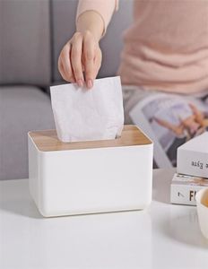Japońskie pudełko na tkankę drewniane pokrywę toaletowe pudełko papieru litego drewnianego serwetka obudowa prosta stylowa domowa tkanek papierowy dozownik papieru 2201625302