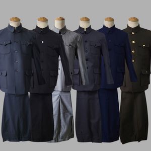 Stage desgaste Zhongshan Suit Zhou Enlai Figura histórica Figurino do exército Crescos Roupas da China 1950 - 1980 Os líderes da aldeia dos quadros de quadros usam