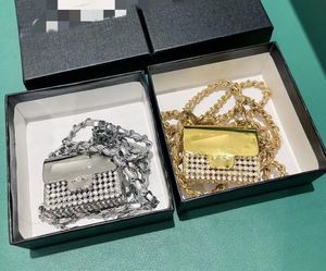 Chanei Metal Designer Torby Mini torba na ramię torebka portfelowy Proces wkładki diamentowej