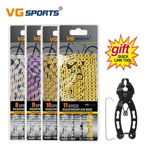 VG Sports 6 7 8 9 10 11 Velocidada de bicicleta Velocidada Rainbow 9s 10s 11s Mountain Road Bike MTB Cadeiras Parte 116 Links 0210