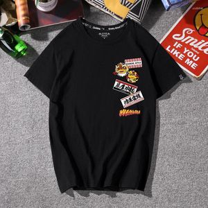 メンズTシャツ2023ヒップホップルーズブリーフプリントメンズTシャツチャイニーズパンクスタイルコットンカップル服4xlブラックハラジュクオールマッチストリートウェア