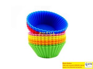 12 teile/los Runde form Rose blume Herz form 7 cm Silikon Muffin Förmchen Kuchen Cupcake Liner Backform