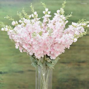 Dekorativa blommor 5st Simulation Large Delphinium Artificial Wedding Decoration El Silk Flower Bouquet Pography Props Fake