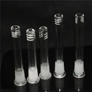 Difusor de download de vidro de cachimbo de vidro Super longo de 6 polegadas 14 mm a 18 mm de vidro feminino masculino para baixo adaptador de haste para cachimbos de água para bongos
