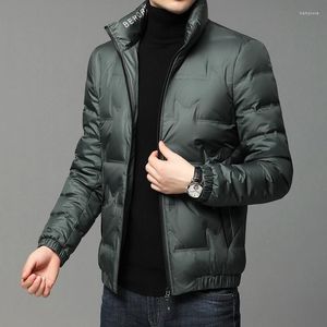 Herren Down Muyu Chenge Herbst und Winter Leichte Jacke kurz koreanische schlanke hübsche Mantel weiße Ente