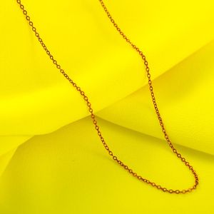 Hänghalsband o-kedja rostfritt stål länk halsband för kvinnor guldfärg pläterade krage 55 cm justerbar hummerlås mode smycken 2