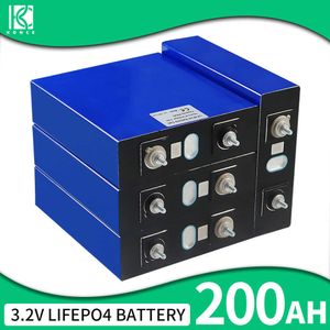 Совершенно новый 3,2V 200AH литий -фосфатная клетка 4/8/16/32PCS Перезаряжаемая батарея LifePo4 DIY CART GOLF CART RV Форкзалик Солнечная система