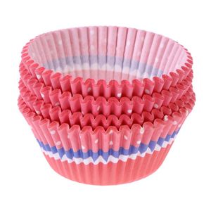 Şenlikli Malzemeler Diğer Parti 100 PCS Kağıt Pişirme Kupası Cupcake Sarmalayıcılar Astar Kılıf Kılıfları Kek Kupası Favoriler (Kırmızı)