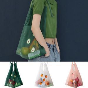 Storage Bags Women Pear Fruit Embroidered Clear Jelly Messenger Shoulder Shopping Pouch Organza Bag Japanese Style Hand BagStorage StorageSt