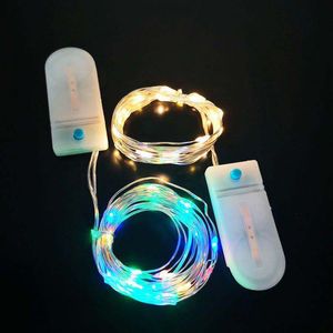 Batteriebetriebene LED-Lichterkette, wasserdichter Kupferdraht, 2,1 m, 20 LEDs, Glühwürmchen, sternenklare Mondlichter für Hochzeit, Party, Schlafzimmer, Terrasse, Weihnachten, Weiß